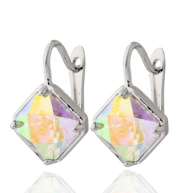 Cube Square Drop Fashion Earrings - The Jewellery House