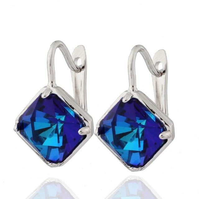 Cube Square Drop Fashion Earrings - The Jewellery House