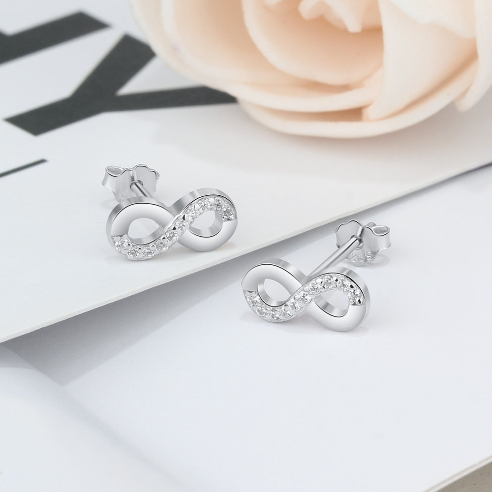 Love is Infinity Sterling Silver Earrings - the jewellery house