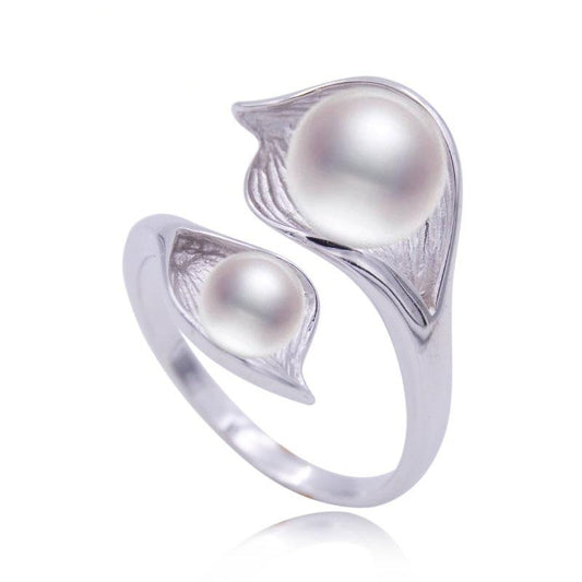 Natural Double Pearl Ring for Women - the jewellery house