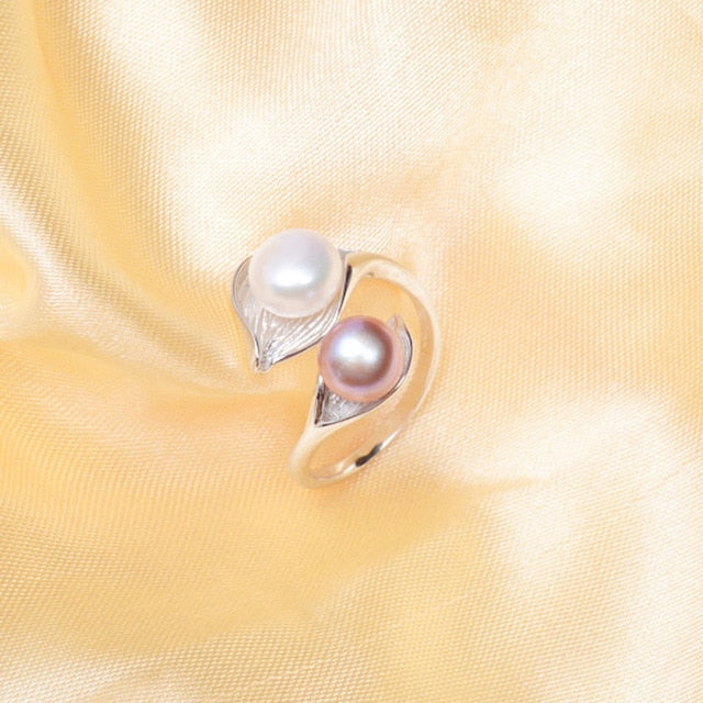 Natural Double Pearl Ring for Women - the jewellery house