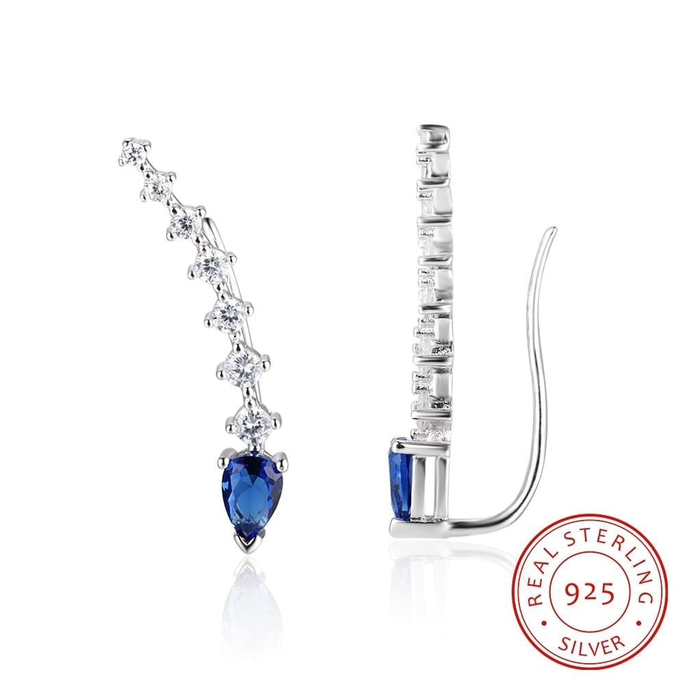 Sterling Silver Royal Blue Earring - the jewellery house