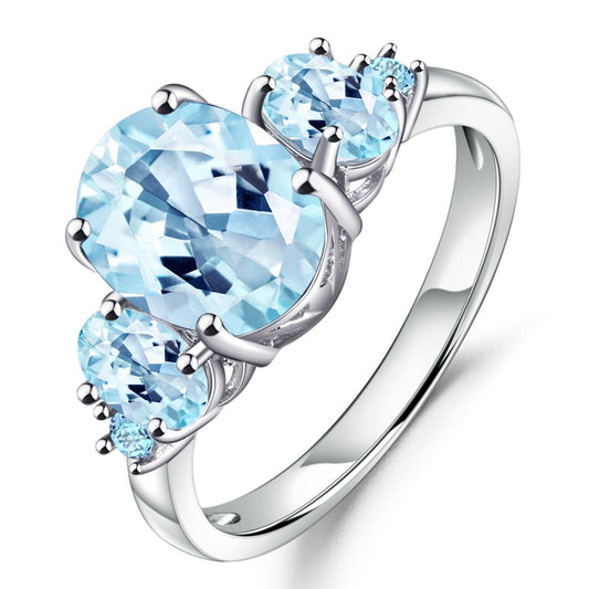 Sky Stone Blue Topaz Wedding Ring - the jewellery house