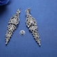 Silver color Crystal Long Drop Earrings Elegant Vase Shape - the jewellery house