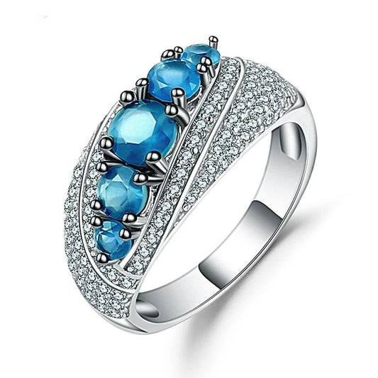 The Elegant Blue Mona Lisa Ring - the jewellery house