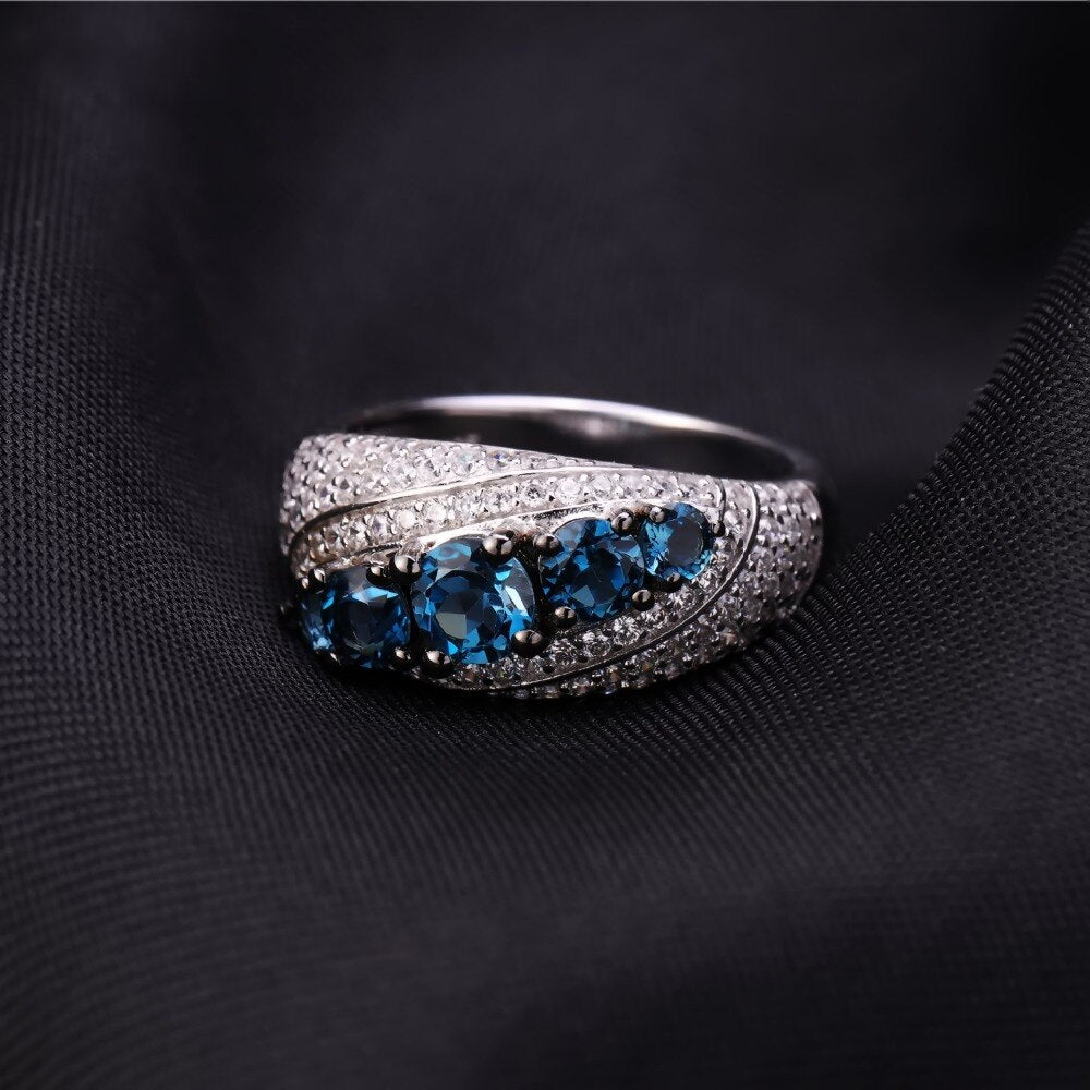 The Elegant Blue Mona Lisa Ring - the jewellery house