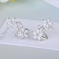 Silver Simple Earring Studs CZ Zircon Butterfly Star Flower - The Jewellery House