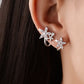 Silver Simple Earring Studs CZ Zircon Butterfly Star Flower - The Jewellery House