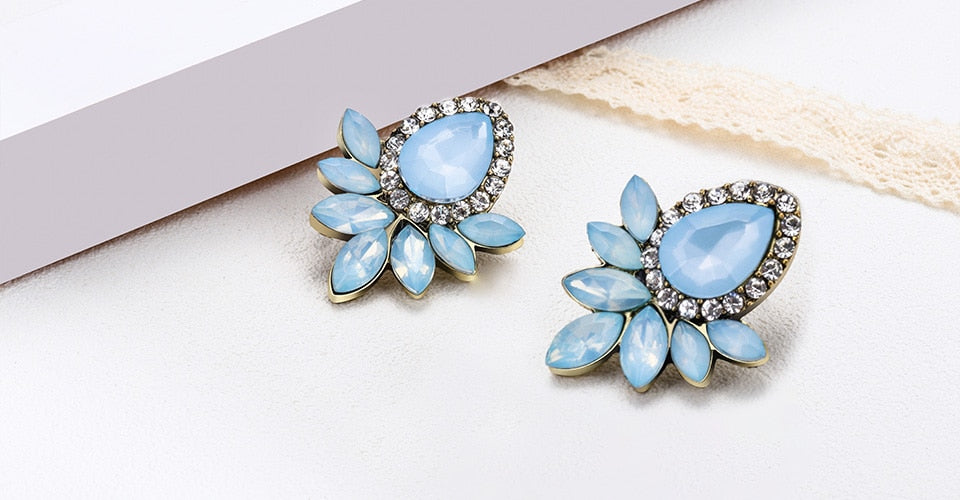 Water Drop Crystal Jewellery Earrings -the jewellery house