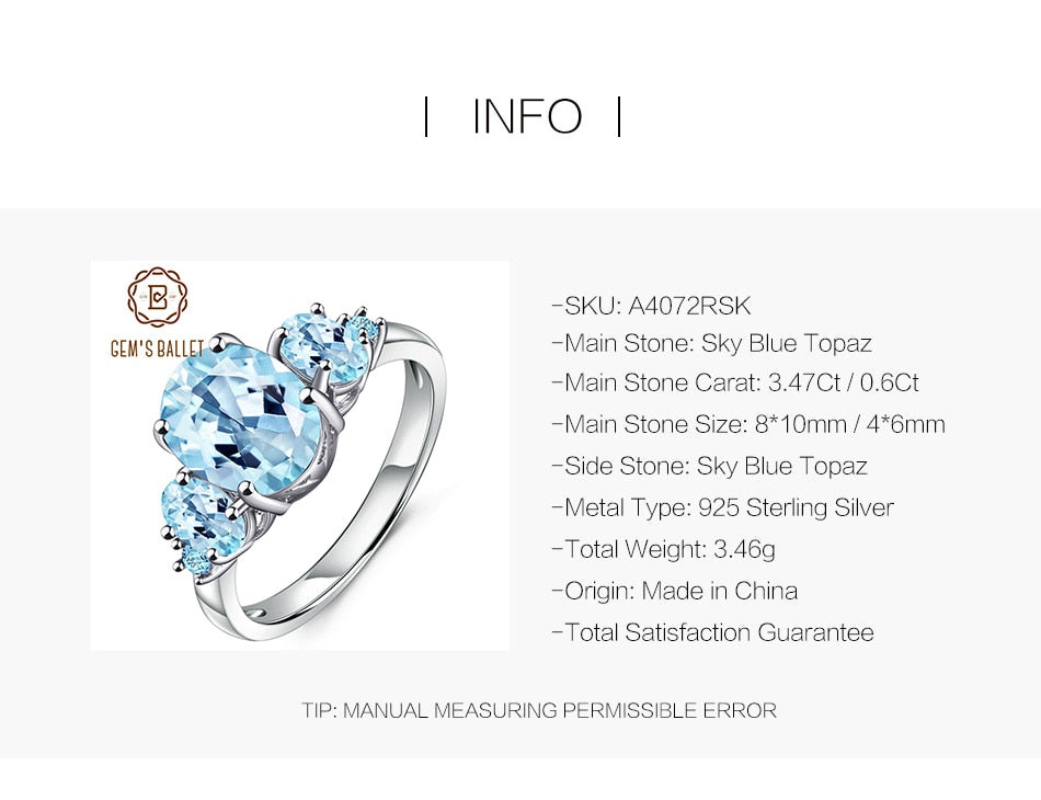 Sky Stone Blue Topaz Wedding Ring - the jewellery house