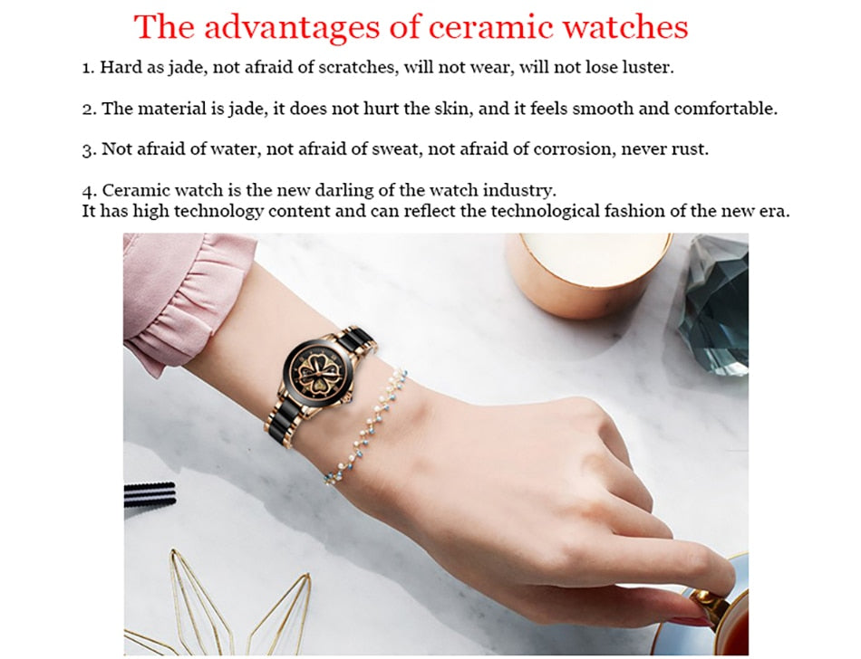 Fashion Women Rose Gold Bracelet Watch - The Jewellery House