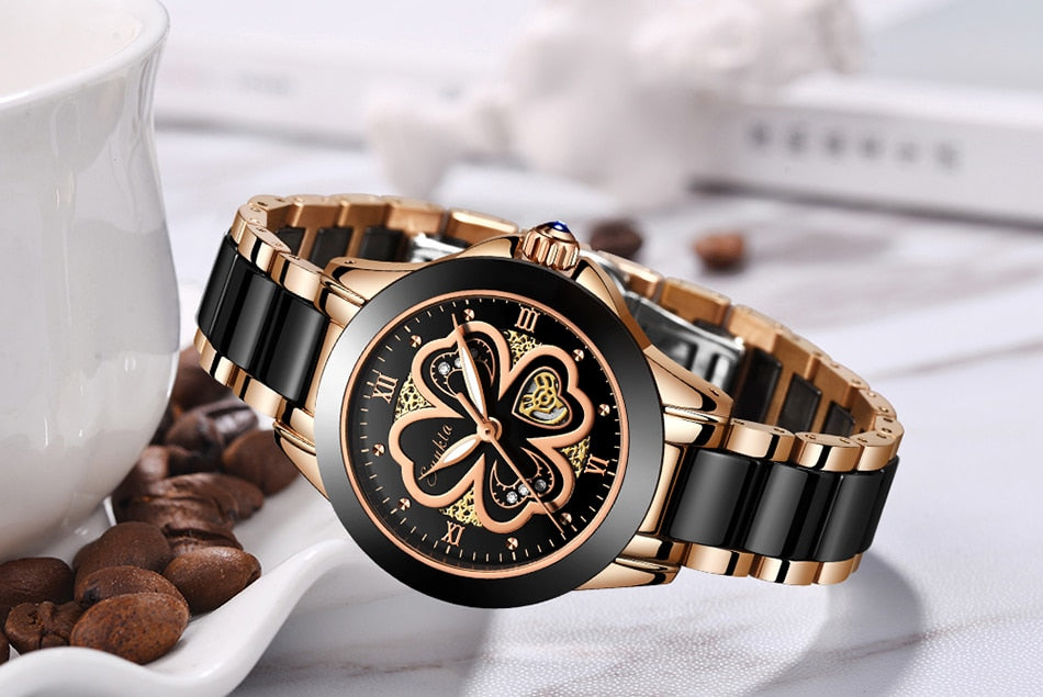 Fashion Women Rose Gold Bracelet Watch - The Jewellery House