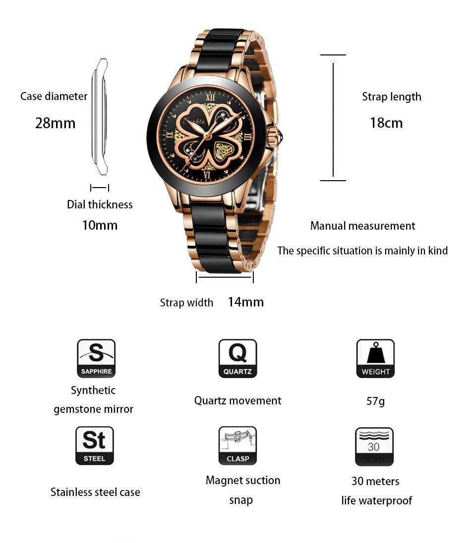 Fashion Women Rose Gold Bracelet Watch - The Jewellery House