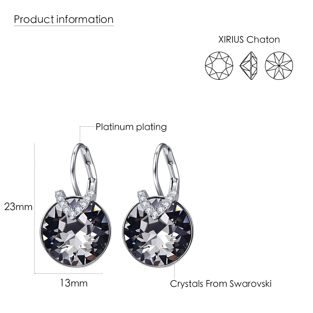 Crystals Swarovski Bella Earrings Blue V Stud Earrings - The Jewellery House