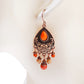Bohemian Beaded Orange Earrings Tassel  - The Jewellery House