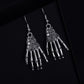 Skeleton Hand jewellery Dangle Silver Plated Earrings - The Jewellery House