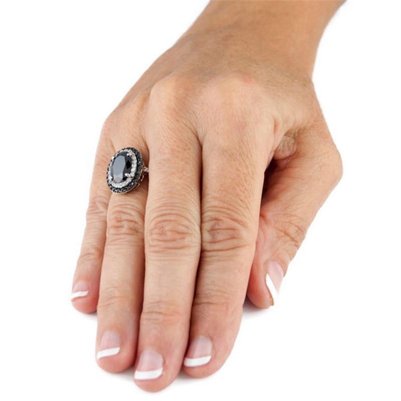 Classic Silver   with Oval Shape Obsidian Gemstones  Ring - the jewellery house