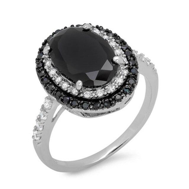 Classic Silver   with Oval Shape Obsidian Gemstones  Ring - the jewellery house
