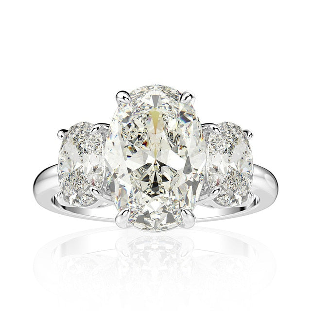 Sterling Silver Diamonds Moissanite Wedding Rings - The Jewellery House