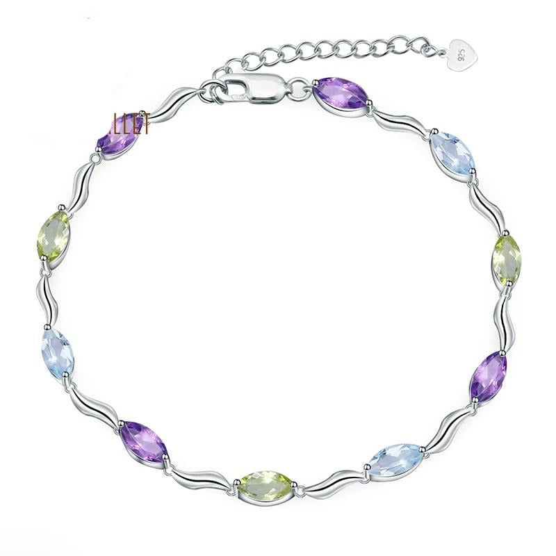 The Sky Stones Topaz Silver Bracelet - the jewellery house