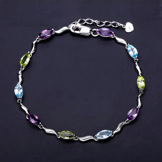 The Sky Stones Topaz Silver Bracelet - the jewellery house