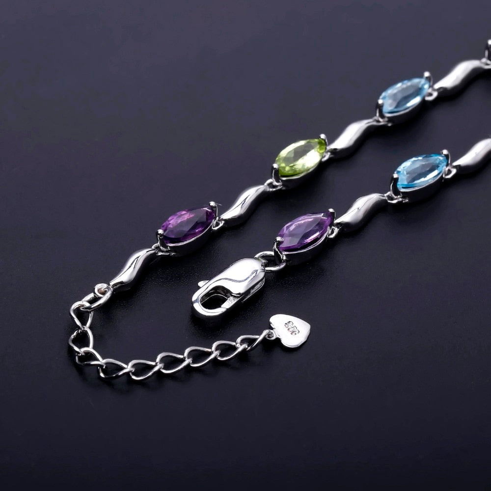 The Sky Stones Topaz Silver Bracelet - the jewellery house