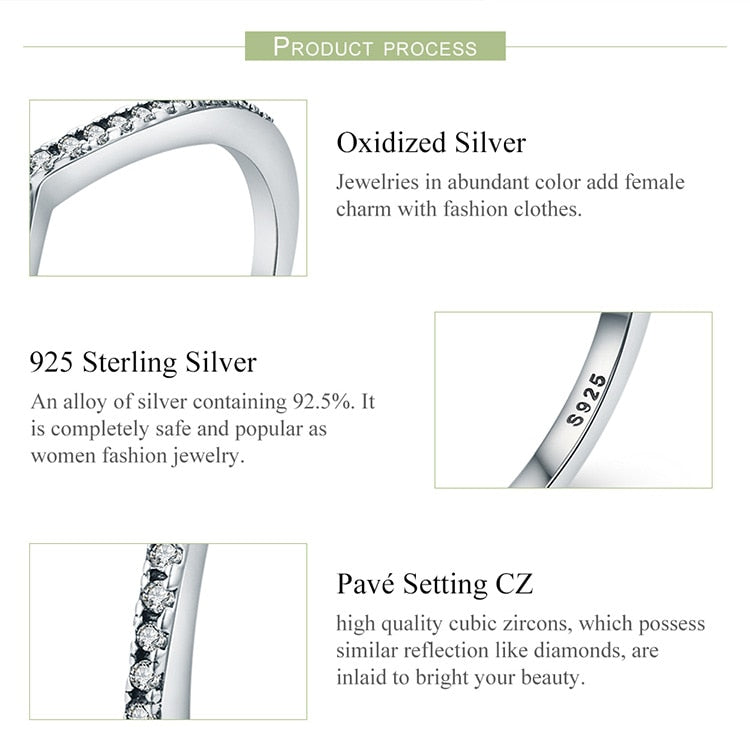 Shimmering Stackable Ring Set Silver - the jewellery house