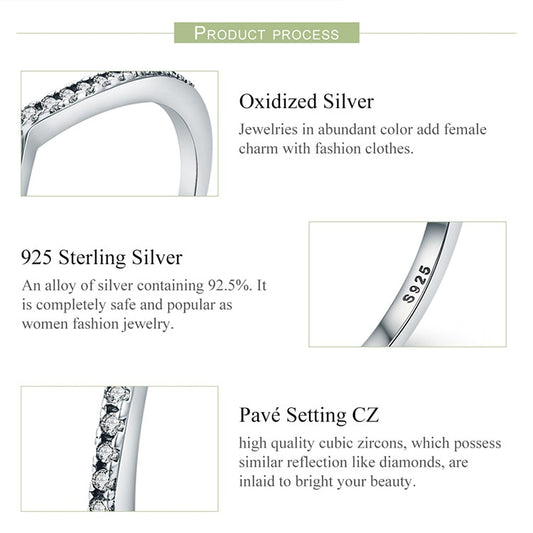 Shimmering Stackable Ring Set Silver - the jewellery house