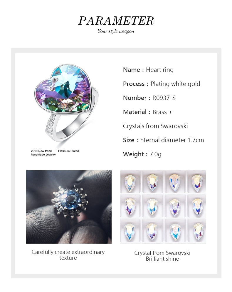 The Crystal Heart from Swarovski Wedding Ring - the jewellery house