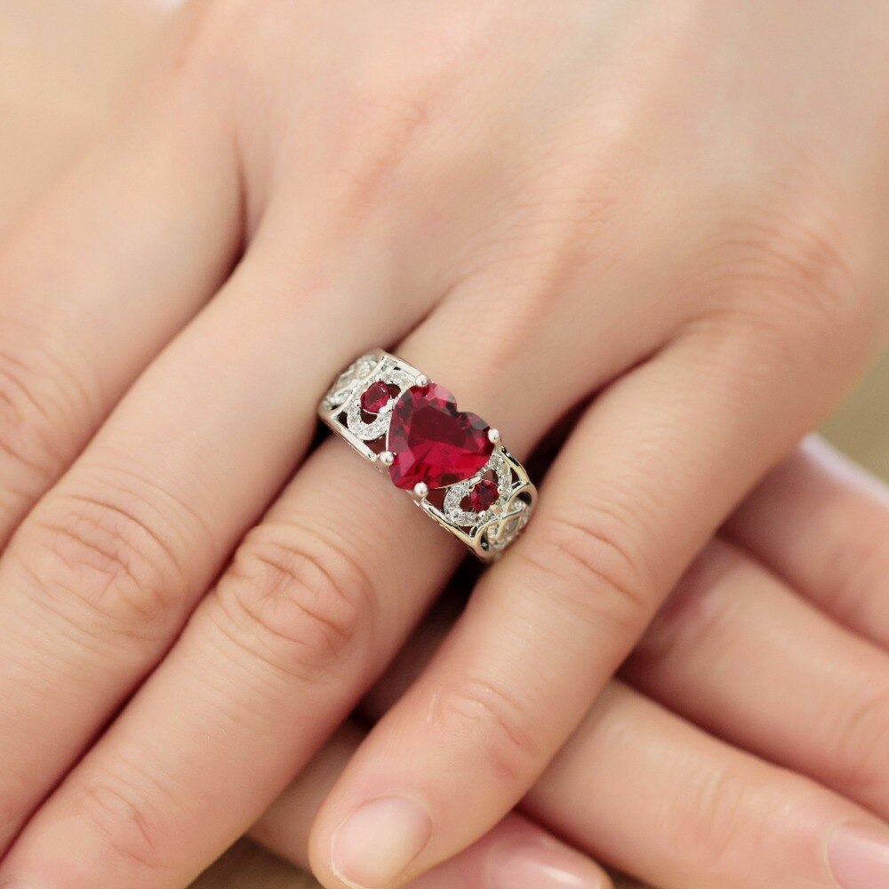 The Red Heart Wedding Rings - the jewellery house