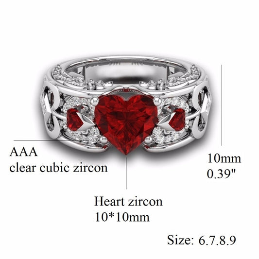 The Red Heart Wedding Rings - the jewellery house