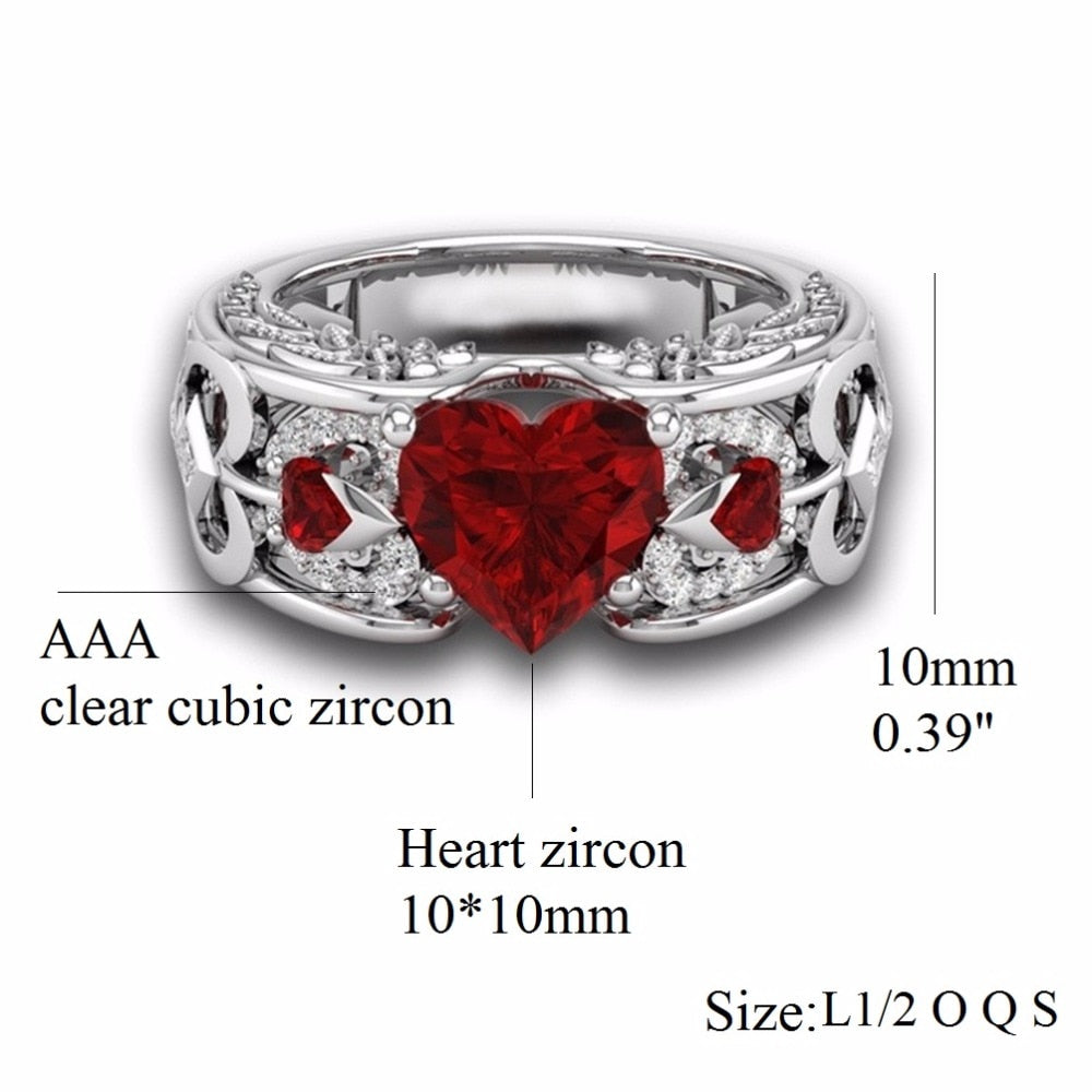 The Red Heart Wedding Rings - the jewellery house