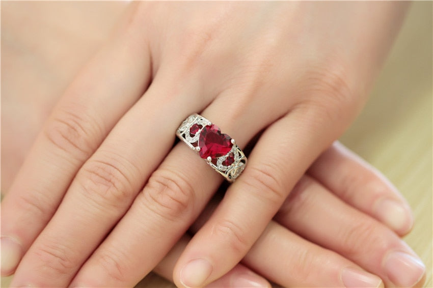 The Red Heart Wedding Rings - the jewellery house