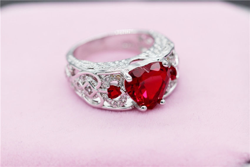 The Red Heart Wedding Rings - the jewellery house