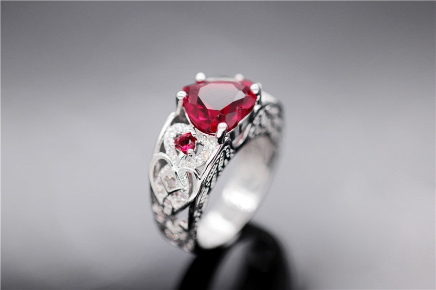 The Red Heart Wedding Rings - the jewellery house