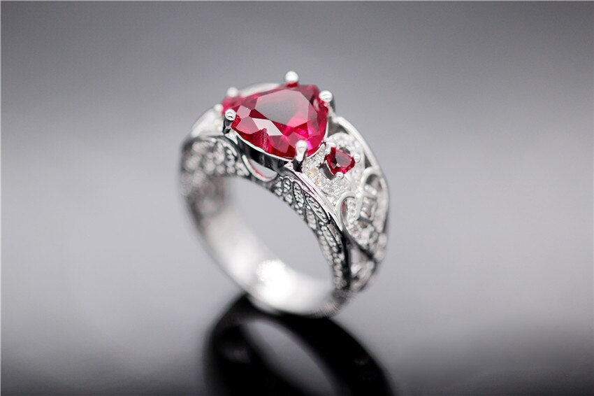 The Red Heart Wedding Rings - the jewellery house