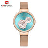 NAVIFORCE 3D Rose Fashion Ladies Watches for women - the jewellery house