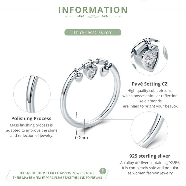 Silver Love Heart Ring - The Jewellery House