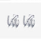 Love Rotation Unusual Silver Stud Earrings - The Jewellery House