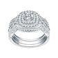Luxury 2.1 Ct CZ Wedding Sterling Silver Rings Jewelry  - The Jewellery House