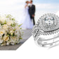 Luxury 2.1 Ct CZ Wedding Sterling Silver Rings Jewelry  - The Jewellery House