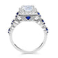 2.6 Ct White Blue 3 Pcs Sterling Silver Gemstone Ring - The Jewellery House