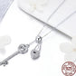 Luxury Silver The Key of Heart Lock Pendant Necklace - the jewellery house