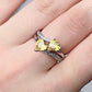 Zircons Double Heart Silver Ring - the jewellery house