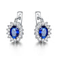 Silver Sapphire Clip Earrings Blue - the jewellery house