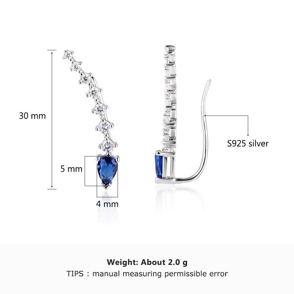 Sterling Silver Royal Blue Earring - the jewellery house