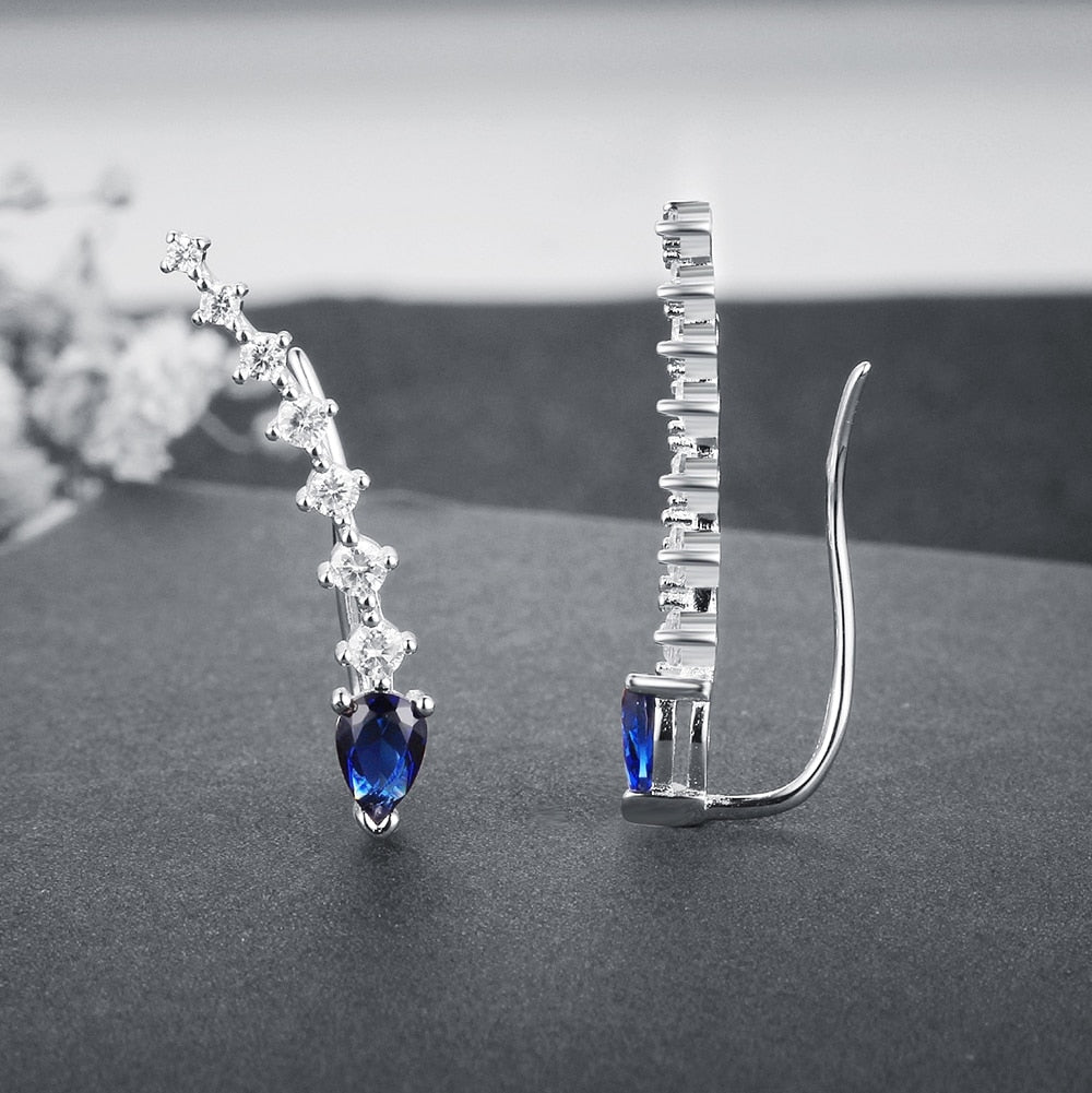 Sterling Silver Royal Blue Earring - the jewellery house