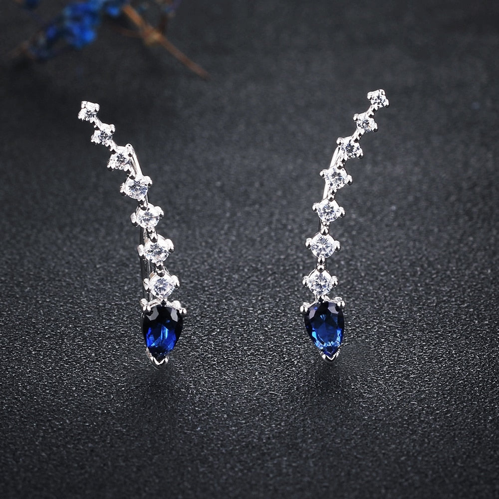 Sterling Silver Royal Blue Earring - the jewellery house