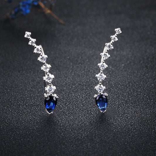 Sterling Silver Royal Blue Earring - the jewellery house