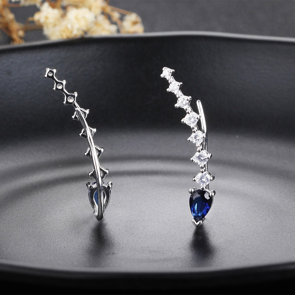 Sterling Silver Royal Blue Earring - the jewellery house